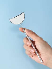 1pc Pretty Lash Mirror, Stainless Steel Makeup Mirror, Eyelash Extensions Accessories For Lash Extension Supplies, (Silver) - Silver - View 7