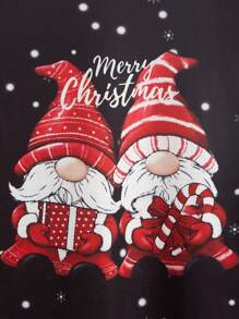 Manfinity Men Christmas Print Tee for Christmas - Black - View 4