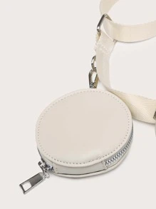 極簡腰包帶零錢包 - 米色 - 查看 6