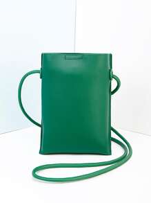 Túi Crossbody Nữ màu trơn Đúng mốt - màu xanh lá - Xem 1