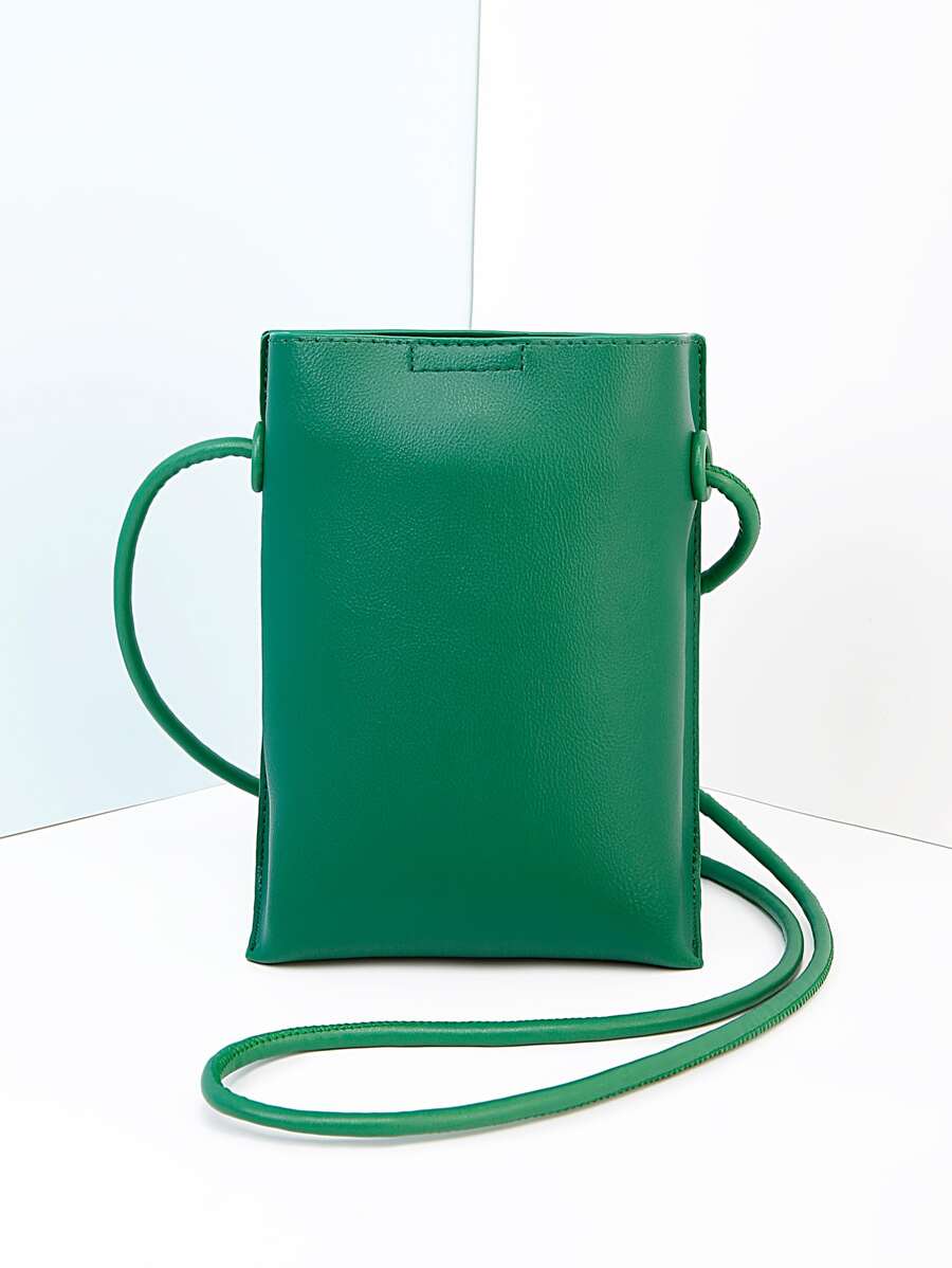 Túi Crossbody Nữ màu trơn Đúng mốt - màu xanh lá - Xem 1