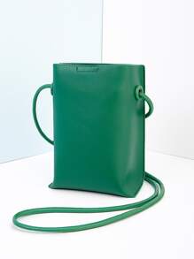 Túi Crossbody Nữ màu trơn Đúng mốt - màu xanh lá - Xem 2