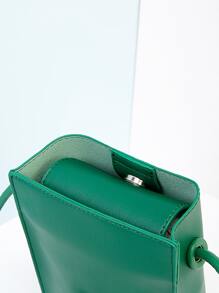 Túi Crossbody Nữ màu trơn Đúng mốt - màu xanh lá - Xem 4