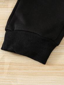 Toddler Girls Letter Graphic Hoodie & Joggers - Multicolor - View 5