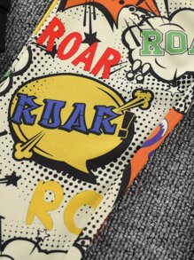 SHEIN Bộ thời trang bé trai Túi Lá thư Giải trí - Nhiều màu - Xem 3