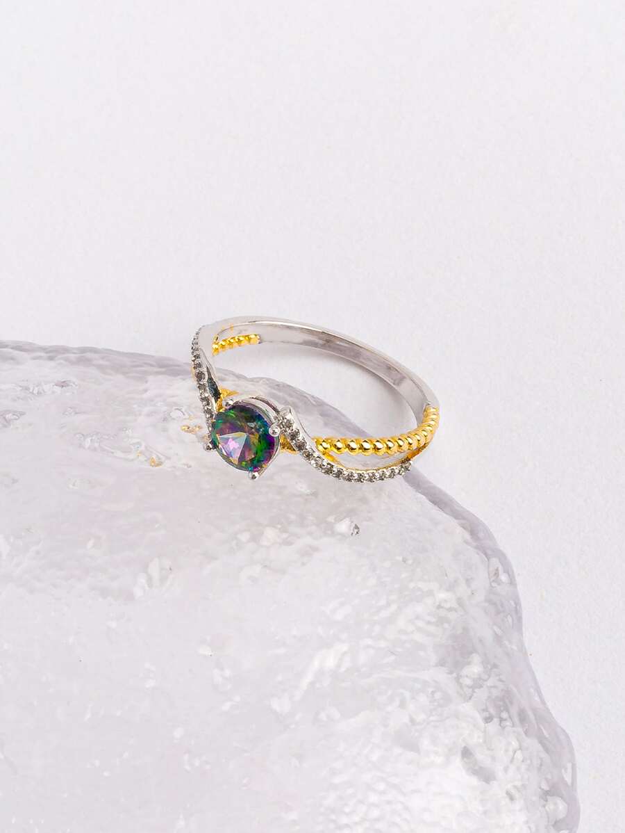 Cubic Zirconia Decor Ring