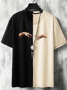 Manfinity Homme Tops Nam Khối Màu Con số Giải trí - Nhiều màu - Xem 1