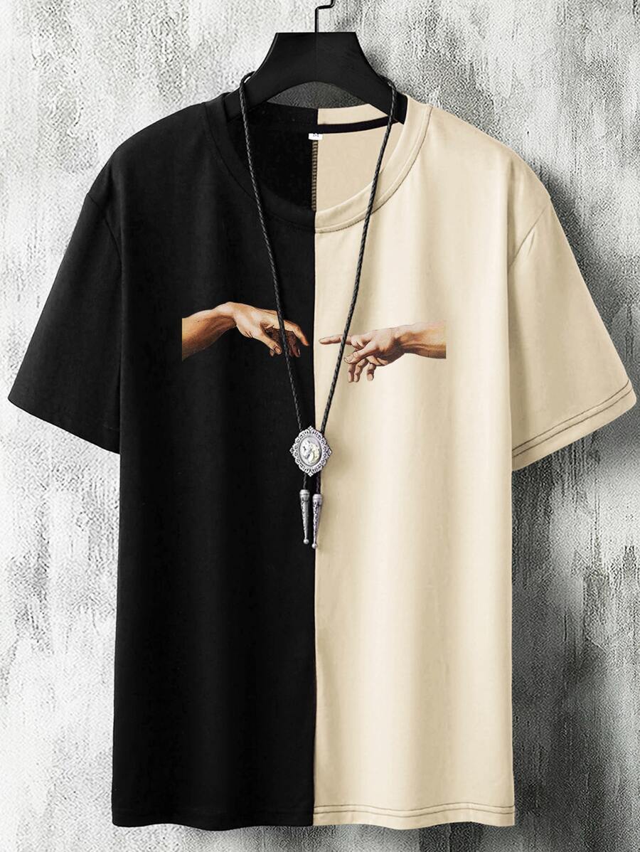 Manfinity Homme Tops Nam Khối Màu Con số Giải trí - Nhiều màu - Xem 1