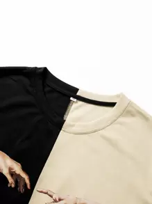 Manfinity Homme Tops Nam Khối Màu Con số Giải trí - Nhiều màu - Xem 4