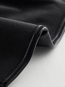 SHEIN MOD Zip Back PU Leather Tube Top - Black - View 5