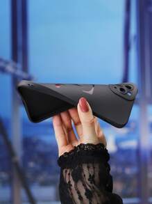 Letter Graphic Phone Case - Black - View 4