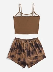 ROMWE 紮染骷髅頭圖案睡衣套裝