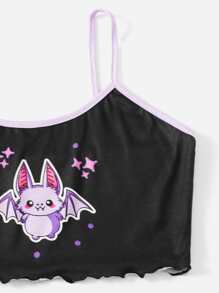 KLARYSSA Skull Cartoon Graphic PJ Set - Multicolor - View 5