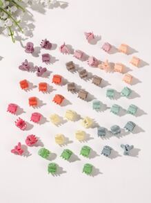 50pcs Solid Hair Claw - Multicolor - View 1
