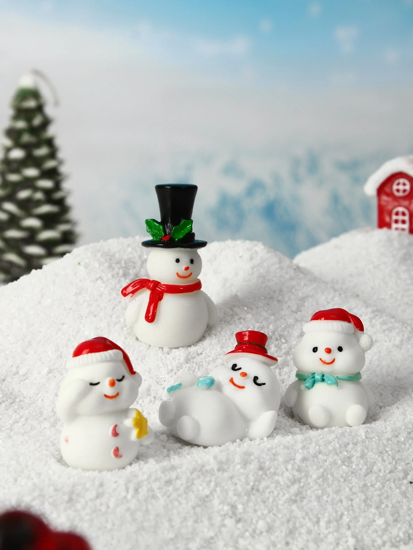 4本入り クリスマス 雪だるま デザイン 庭 オーナメント