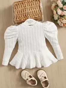 SHEIN Tops em bé màu trơn - trắng - Xem 1