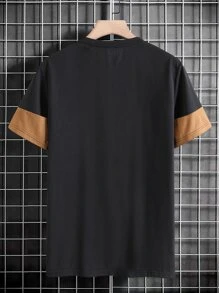 Manfinity Homme Áo thun nam vừa vặn cổ tròn tay ngắn Brooklyn Thời trang nam Quần áo mùa hè Polyester - màu nâu - Xem 2