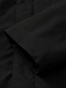 Manfinity Homme Men Zip Up Teddy Lined Coat - Black - View 3