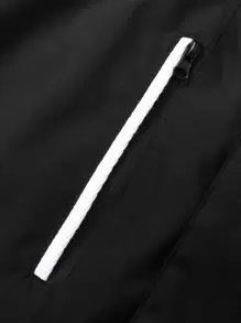 Manfinity Hombres Abrigo con cremallera con forro teddy - Negro - Ver 4