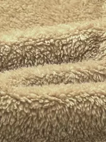 Manfinity Hombres Abrigo con cremallera con forro teddy - Negro - Ver 3