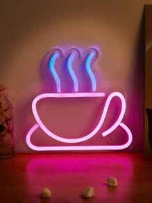 1 pieza Luz de neón diseño Taza de café - Multicolor - Ver 1
