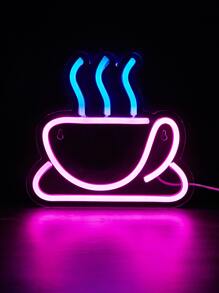 1 pieza Luz de neón diseño Taza de café - Multicolor - Ver 3