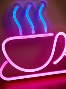 1 pieza Luz de neón diseño Taza de café - Multicolor - Ver 7