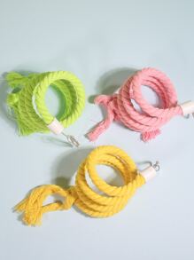 1入組隨機編織繩索懸掛鸚鵡支撐架 - 彩色 - 查看 5