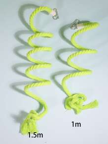 1入組隨機編織繩索懸掛鸚鵡支撐架 - 彩色 - 查看 6