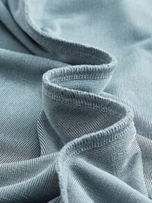 SHEIN BAE Solid Draped Wrap Cami Dress - Dusty Blue - View 6