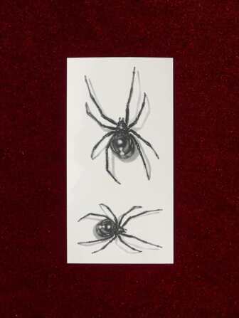 Goth 1 ورقة وشم ملصق بنمط العنكبوت