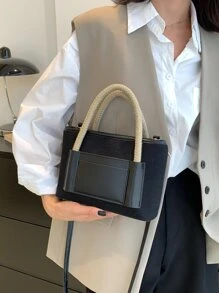 Minimalist Square Bag - Black - View 4