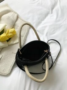 Minimalist Square Bag - Black - View 5