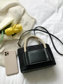 Minimalist Square Bag - Black - View 8