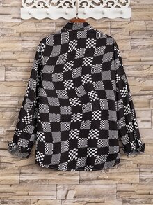 ROMWE MEN 男士隨機棋盤格襯衫不帶T恤