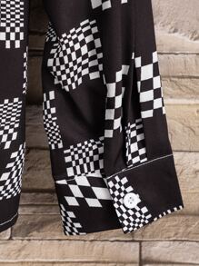 ROMWE MEN 男士隨機棋盤格襯衫不帶T恤