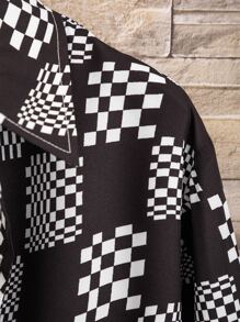 ROMWE MEN 男士隨機棋盤格襯衫不帶T恤