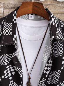 ROMWE MEN 男士隨機棋盤格襯衫不帶T恤