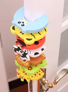 1pc Cartoon Graphic Random Door Stop, Cute EVA Anti-collision Door Pad For Home - Multicolor - View 6