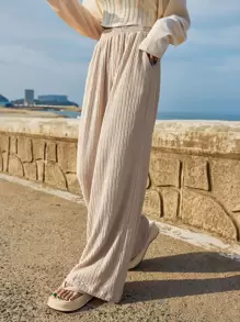 DAZY Quần ống đứng túi xéo, quần giáo viên - Màu be - Xem 7