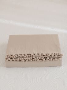 Pom Pom Decor Duvet Cover Without Filler - Camel - View 3