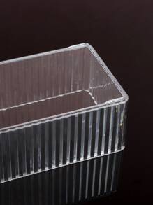 1入組透明可堆疊化妝收納盒