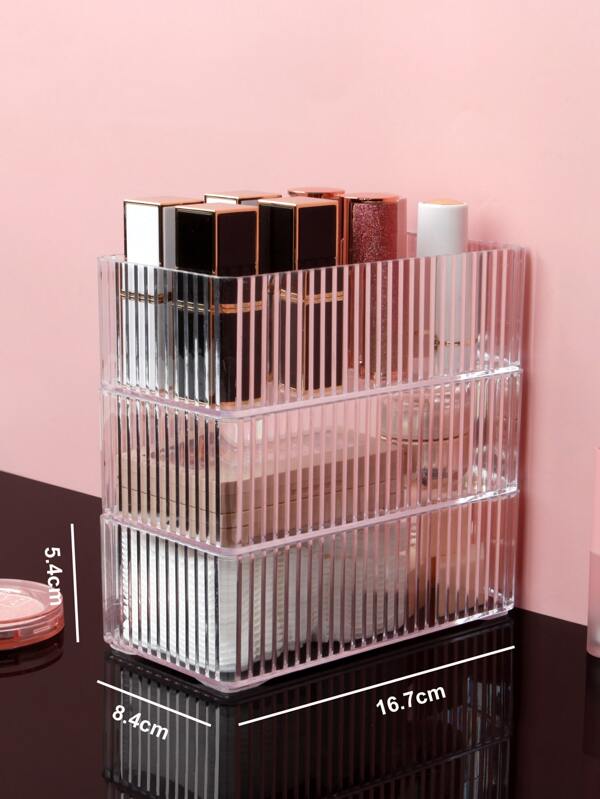 1pc Clear Stackable Makeup Organizer SHEIN USA