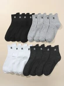 8入組女性多色休閒系列淚滴中筒襪 - 彩色 - 查看 1