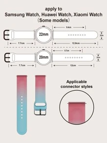 1 條半透明漸變色 Tpu 錶帶兼容 Apple Watch 38/40/41/42/43/44/45/49 毫米 - 彩色 - 查看 4