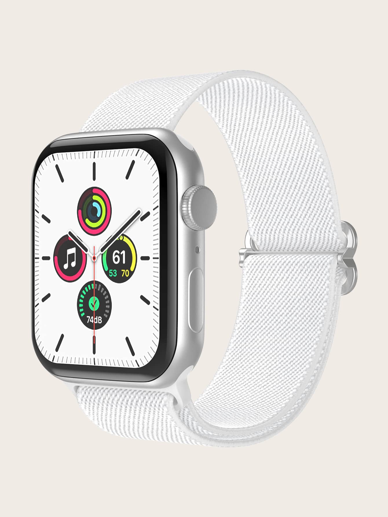 Dây đeo đồng hồ trơn tương thích với Apple Watch - trắng - Xem 1