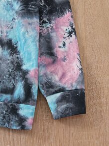 Sparklyn Girls Heart Print Tie Dye Hoodie & Joggers - Multicolor - View 5