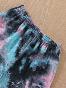 Sparklyn Girls Heart Print Tie Dye Hoodie & Joggers - Multicolor - View 6