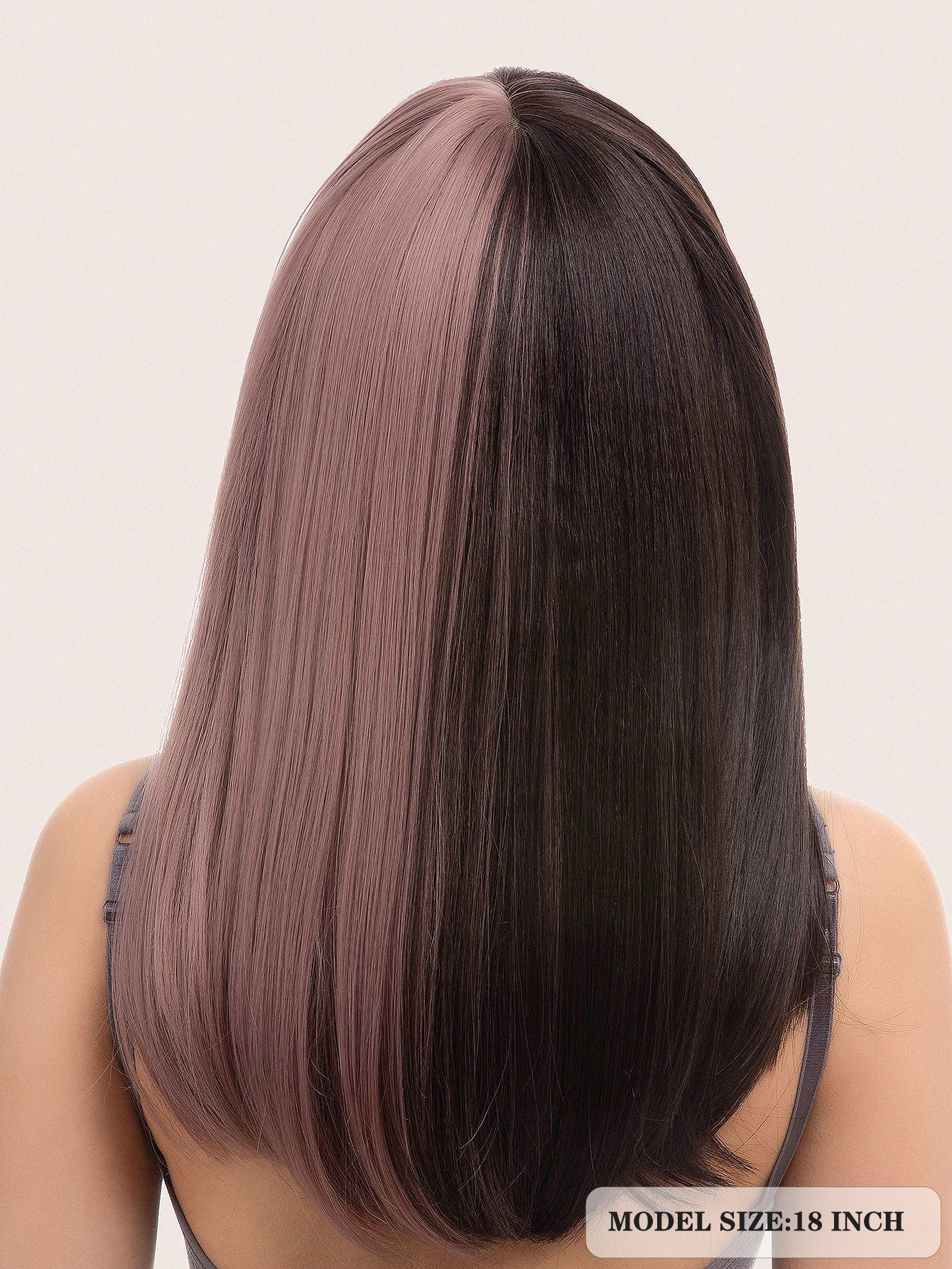 Miniatura 2 de Peluca sintética medio recto con tupe Multicolor