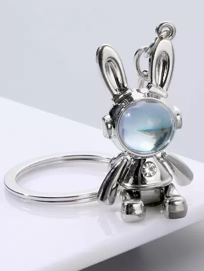 Cute1 Woman's Creative Astronaut Keychain Three-Dimensional Space Rabbit Keychain Pendant Astronomy Activity Small Children's Day For Boyfriend's Birthday For Father's Car Accessories Bag Charm School Goth Y2k Christmas Gift Ideas Bag Accessories Lanyards With Id Holder Car Accessories Bag Charms Car Accessories Teacher Sister